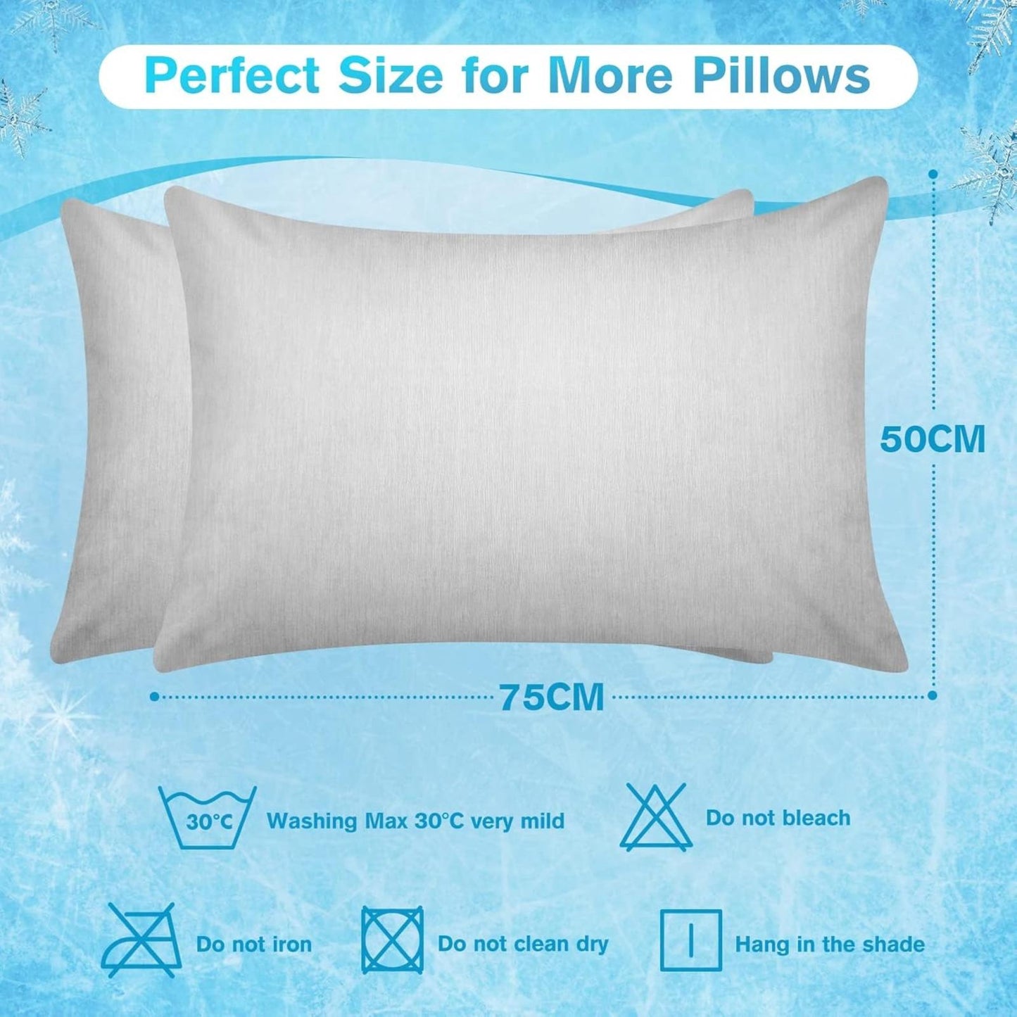 Chladicí povlaky na polštář 50x75 cm – 2 ks, chladivé japonské vlákno