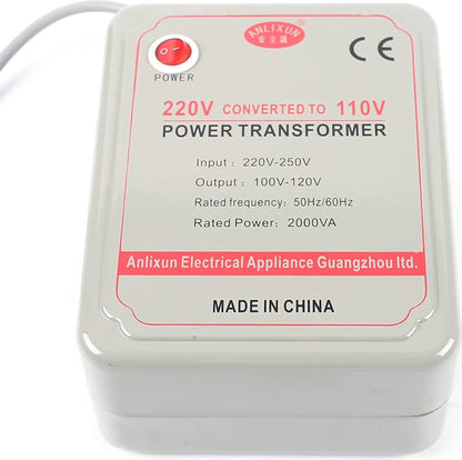 2000VA transformátor - 220V–250V na 100V–120V, 50/60Hz