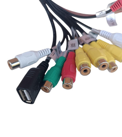 20 PIN konektor pro autorádia, 11 RCA+USB
