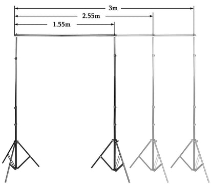 Konstrukce pro fotopozadí (2x3 m) + 3 plátna