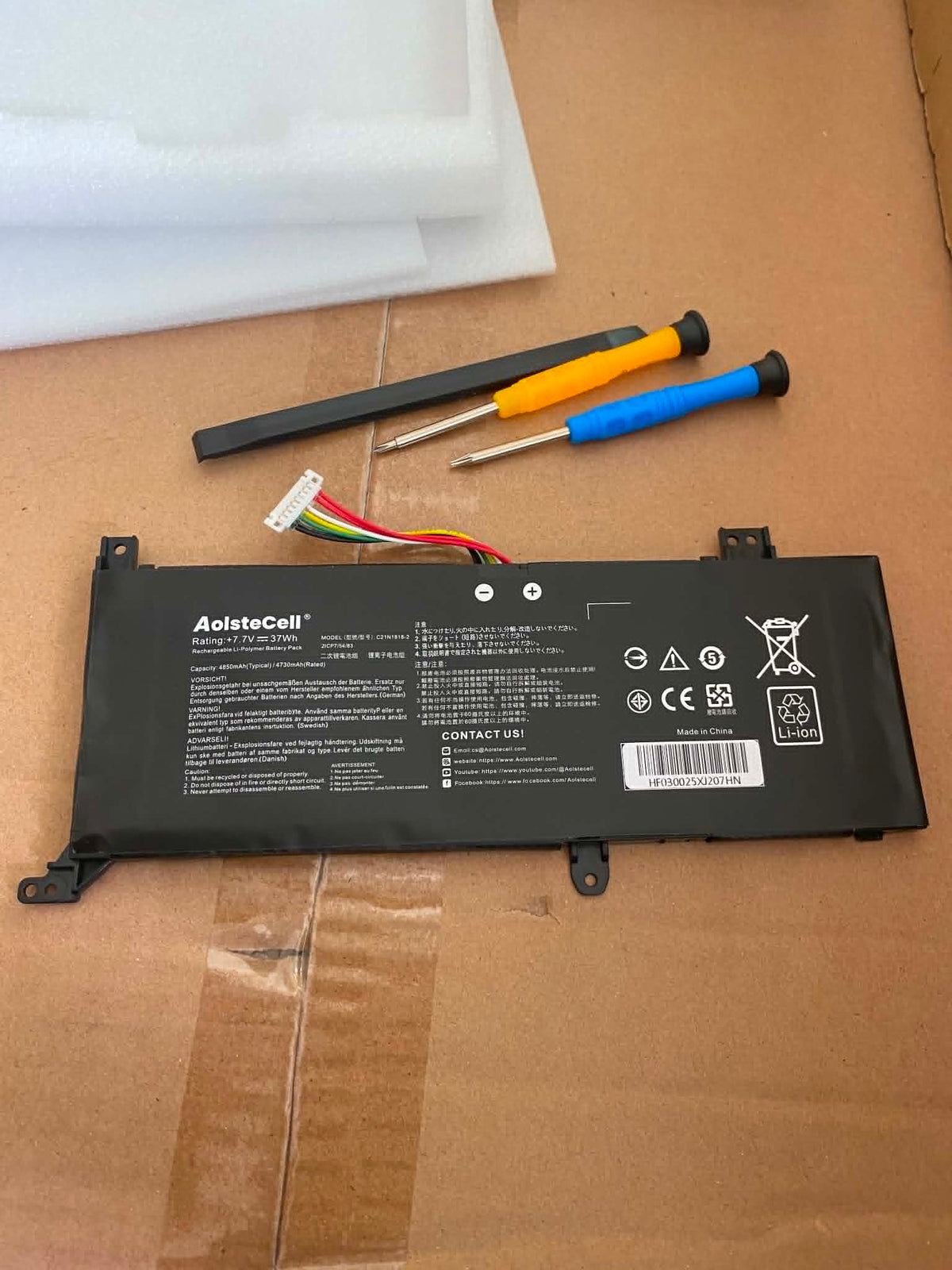 Asus kompatibilní C21N1818-2 baterie 4850 mAh (37 Wh)