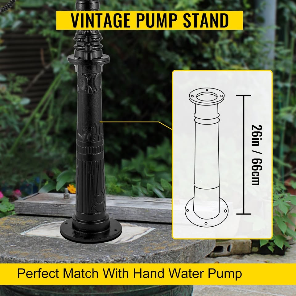 Litinový stojan pro ruční vodní pumpu – vintage provedení
