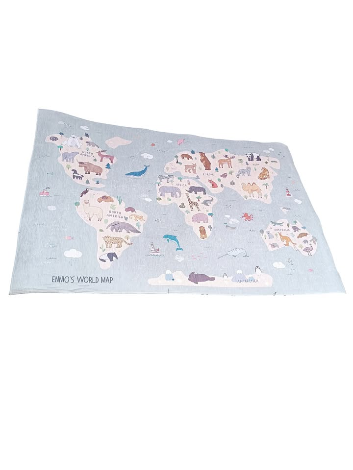 Dětský koberec Mapa světa 120 × 180 cm