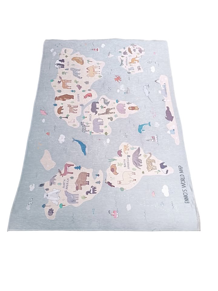 Dětský koberec Mapa světa 120 × 180 cm