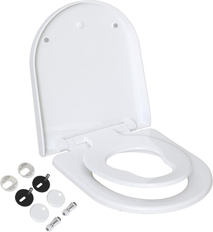WC prkénko s integrovaným dětským sedátkem a pomalým sklápěním