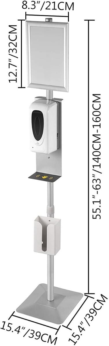 Bezdotykový dávkovač dezinfekce nebo mýdla se stojanem – kompletní set