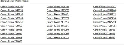 Canon PGI570XL + CLI571XL - kompatibilní sada 5 barev s čipem