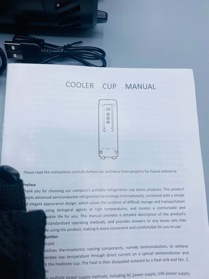 Přenosná chladnička na inzulín a léky 0–18 °C, s USB do auta