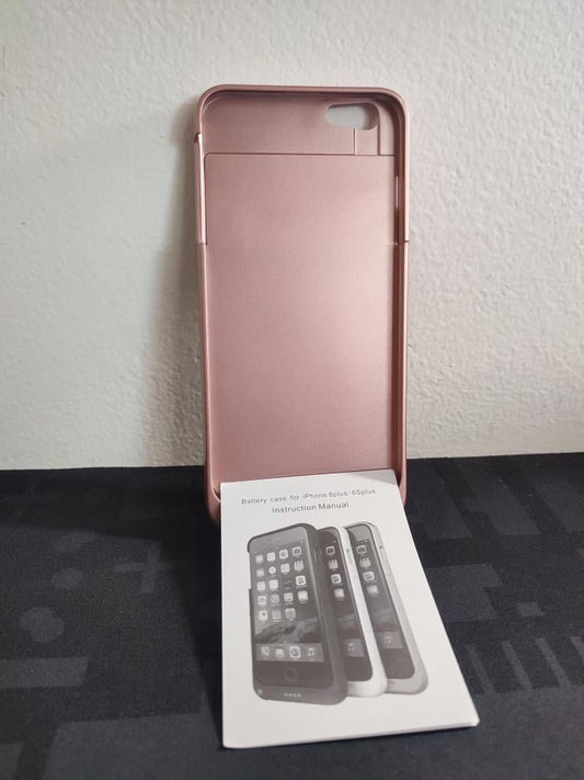 Externí bateriový kryt s kickstandem pro iPhone 6/6s – 4800mAh, růžová