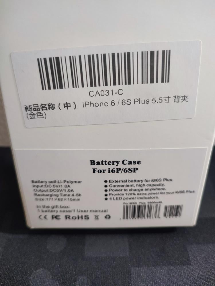 Externí bateriový kryt s kickstandem pro iPhone 6/6s – 4800mAh, růžová