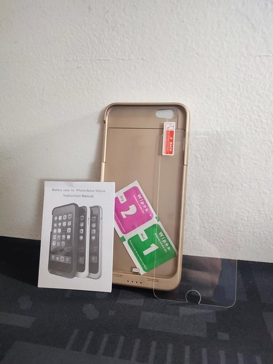 Externí bateriový kryt s kickstandem pro iPhone 6/6s – 4800mAh, zlatá