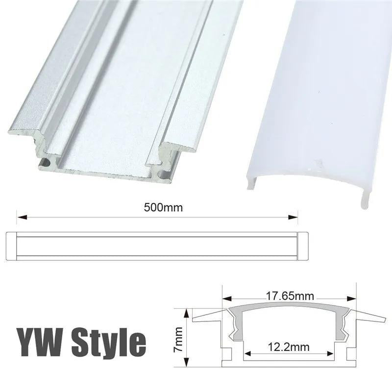 Hliníkový profil pro LED pásky - 50 cm, včetně úchytek