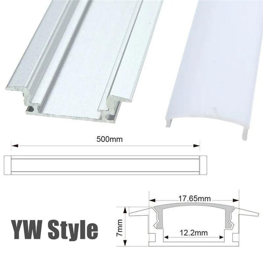 Hliníkový profil pro LED pásky - 50 cm, včetně úchytek