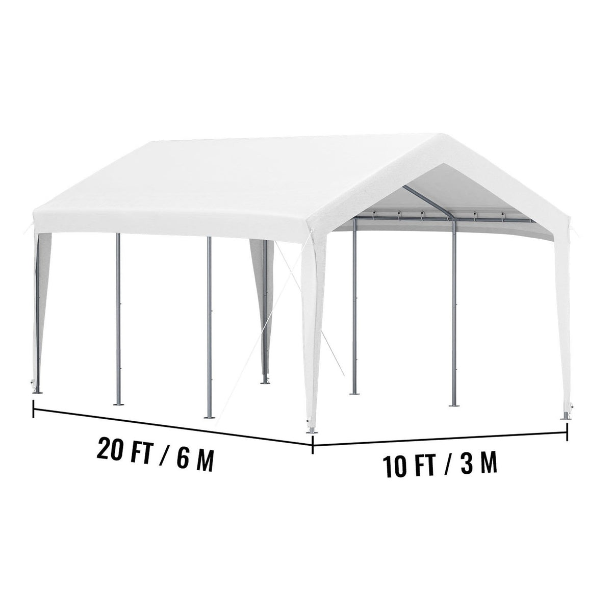 Náhradní plachta na carport 3 × 6 m – voděodolná, UV ochrana
