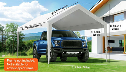 Náhradní kryt stříšky pro carport (610x304 cm)
