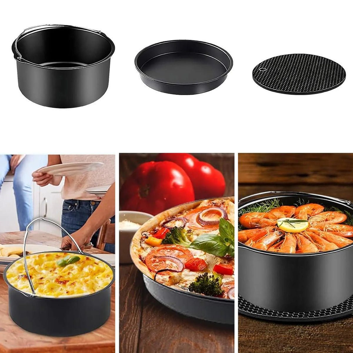 12-dílná sada příslušenství pro horkovzdušnou fritézu
