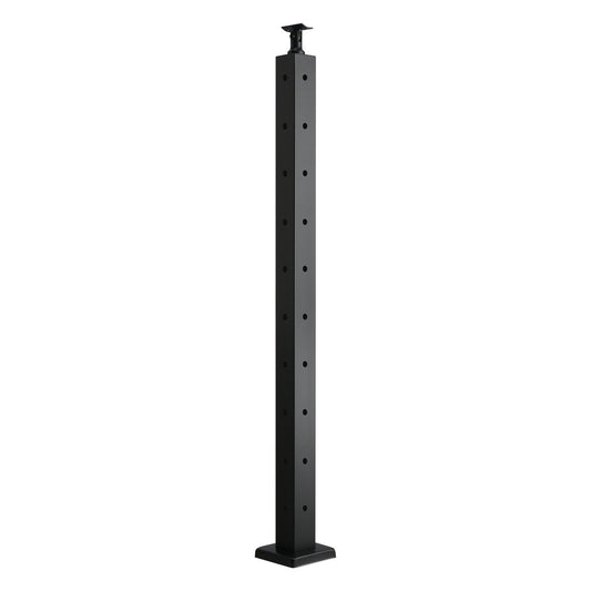 Nerezový sloupek pro lanové zábradlí - černý, 91,4 cm