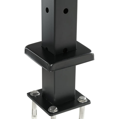 Nerezový sloupek pro lanové zábradlí - černý, 91,4 cm