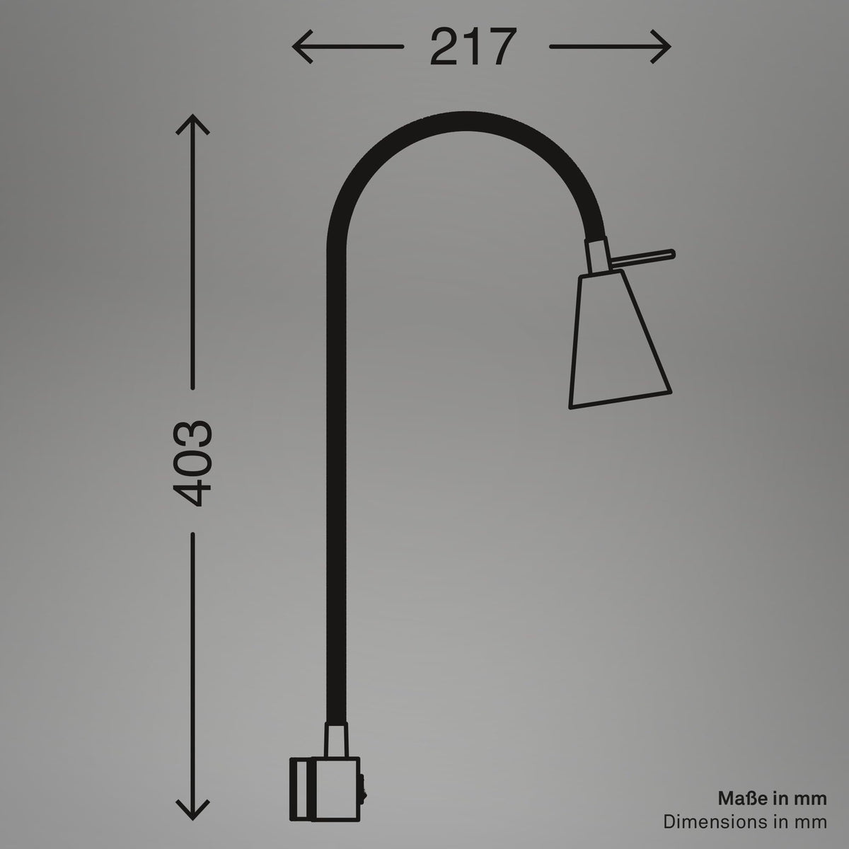 Nástěnná LED lampa na čtení nad postel, 4,7 W, 400 lm, stříbrná