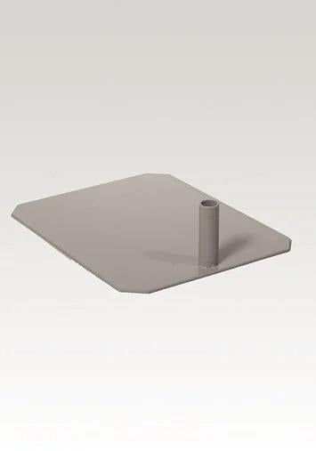 Kovová podstava pro hliníkové tyče 12 mm – 200 × 200 mm
