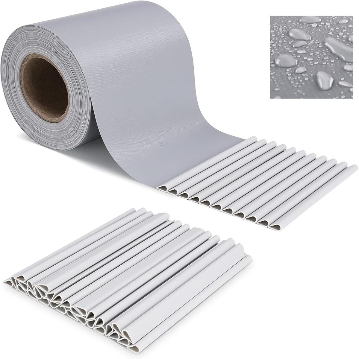 Šedá stínící PVC plotová fólie - 35m (450g/m2)