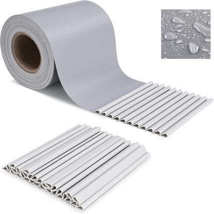 Šedá stínící PVC plotová fólie - 35m (450g/m2)
