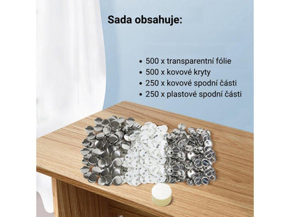 Sada placek se špendlíkem 500 ks - 58 mm