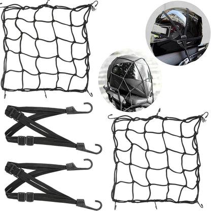 Set upevňovacích sítěk na moto + stahovací pásy
