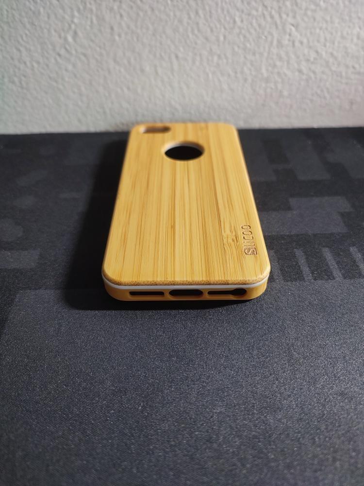 Světle hnědý kryt pro iPhone SE - přírodní bambus