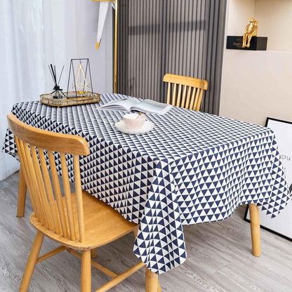 Veliký voděodolný ubrus 300 x 140 cm modro/bílý